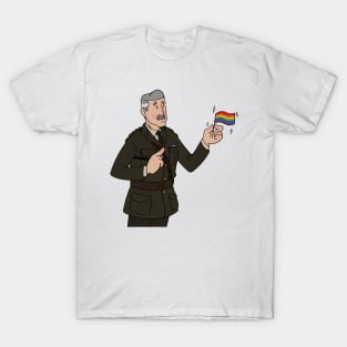 Captain With Pride Flag - BBC Ghosts T-Shirt